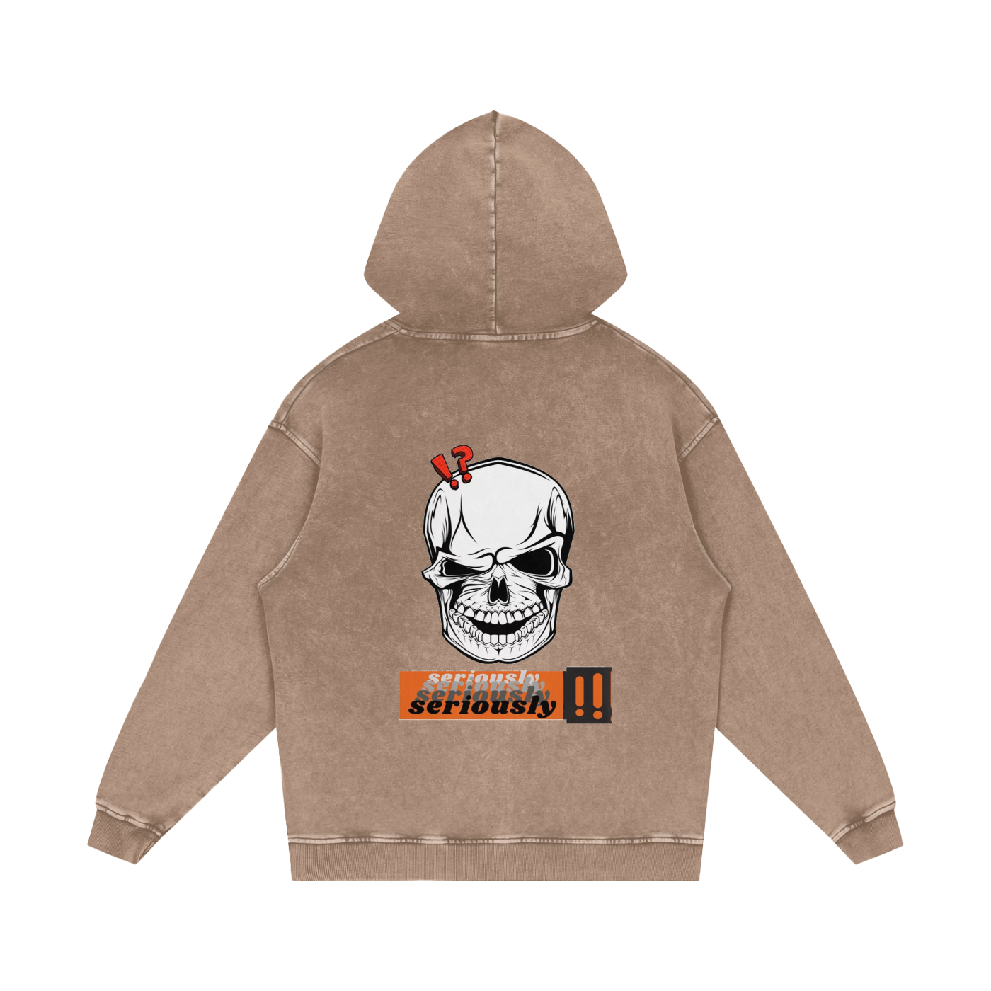 Snow Washed Loose Cotton Hoodie