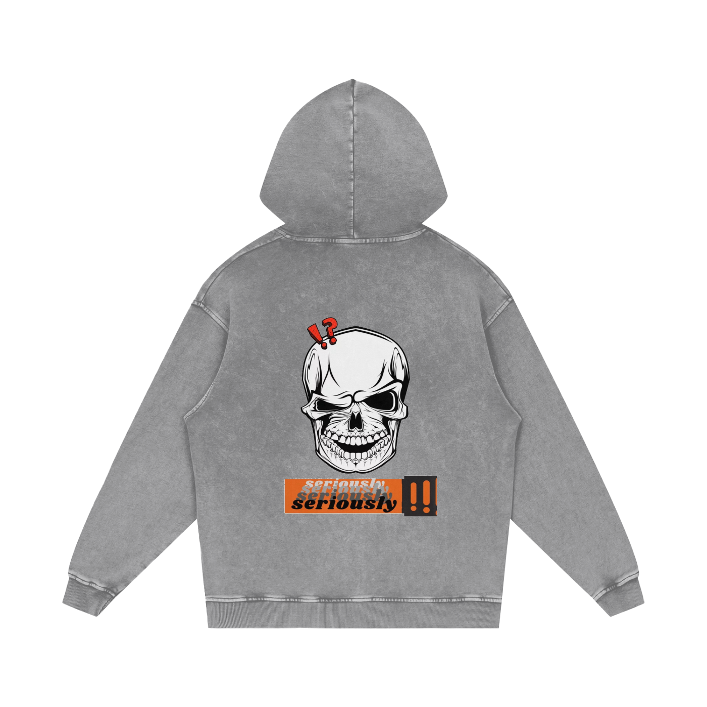 Snow Washed Loose Cotton Hoodie