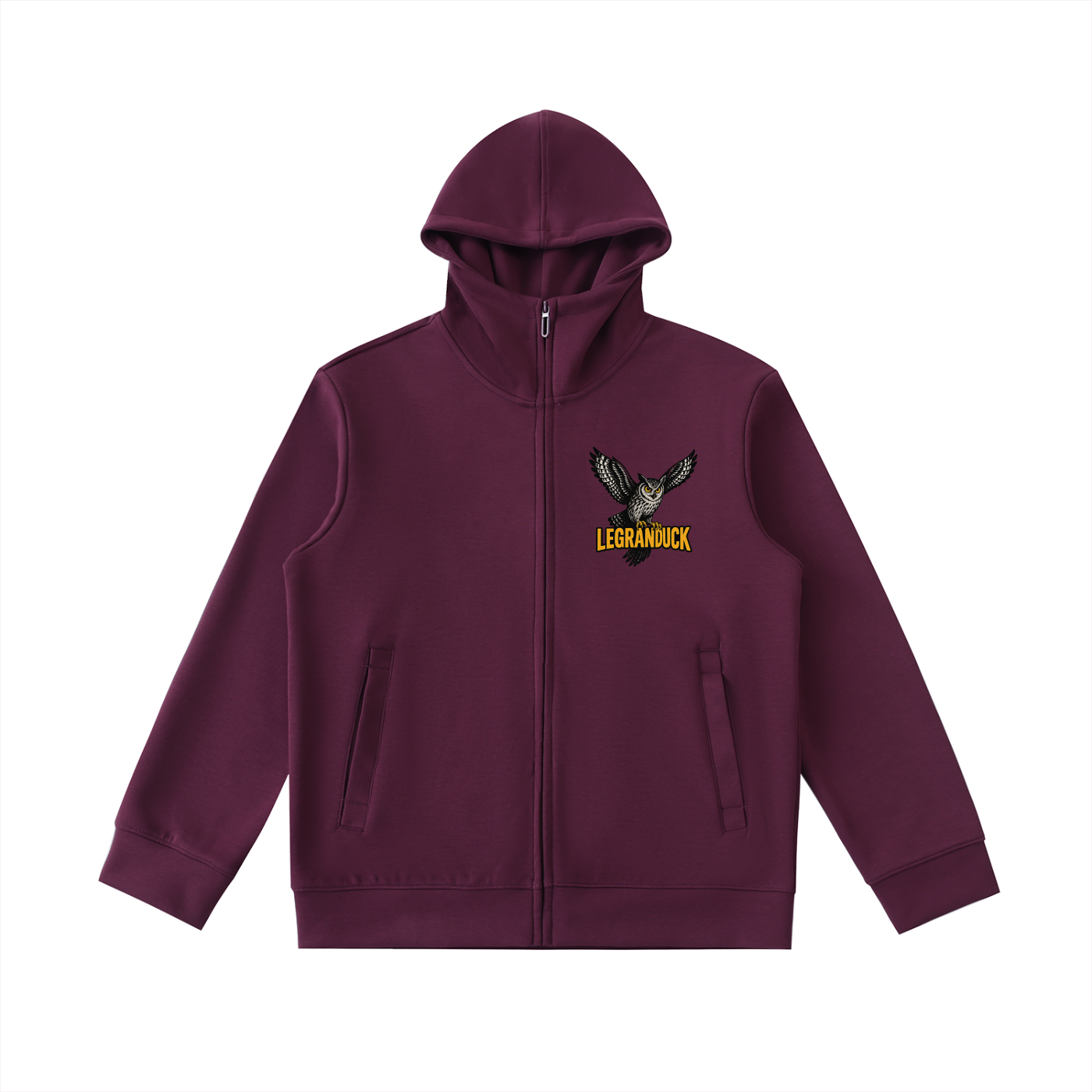Essential Heavyweight High Neck Zip-Up Hoodie
