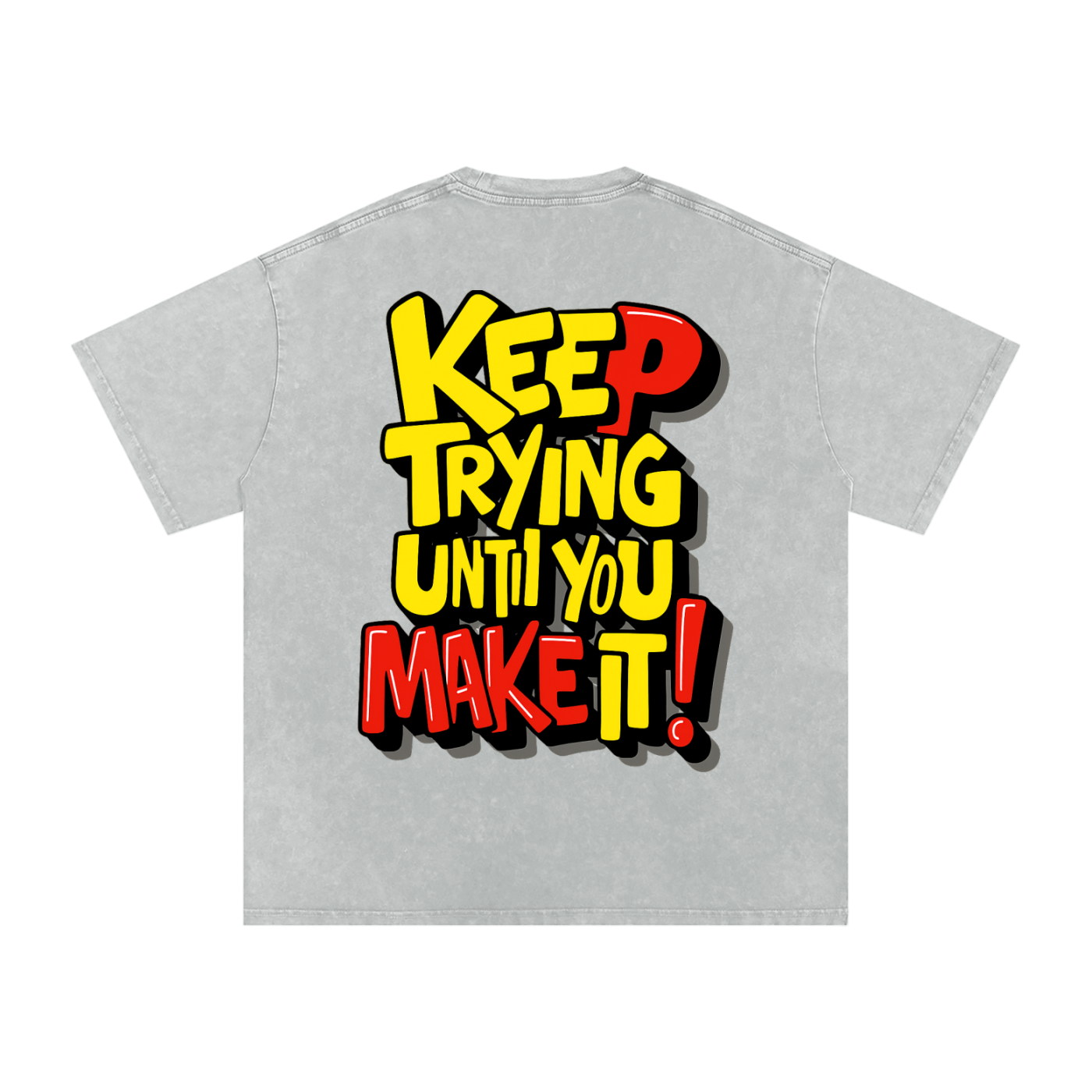 Snow Washed Oversized Cotton T-Shirt