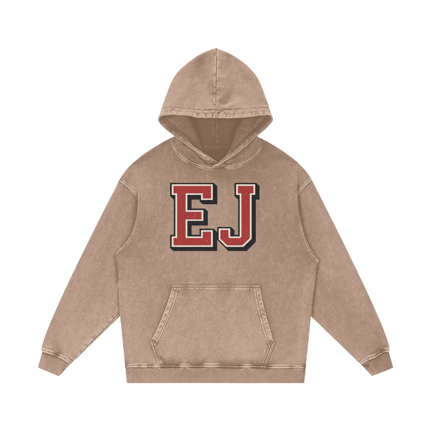 Snow Washed Loose Cotton Hoodie