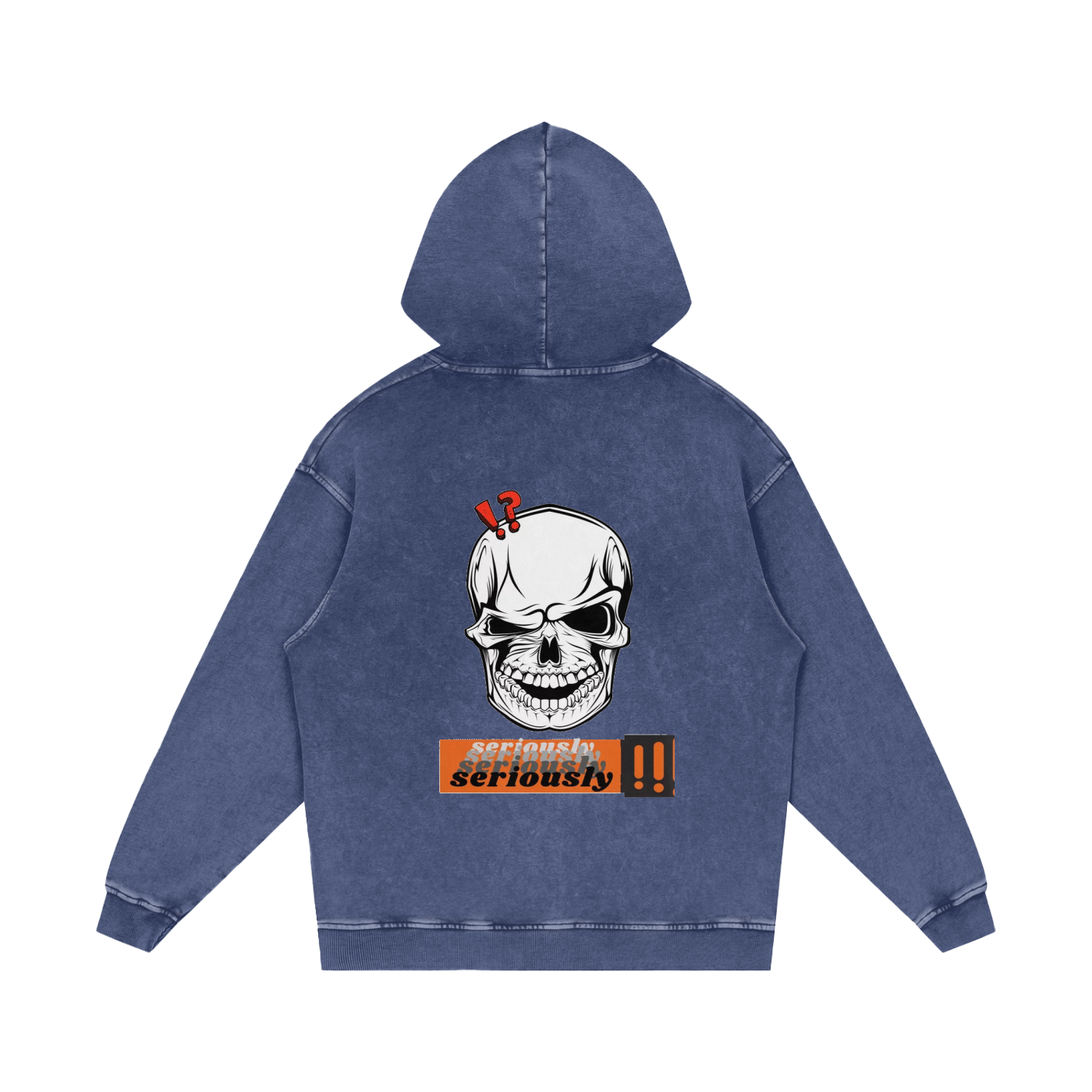 Snow Washed Loose Cotton Hoodie