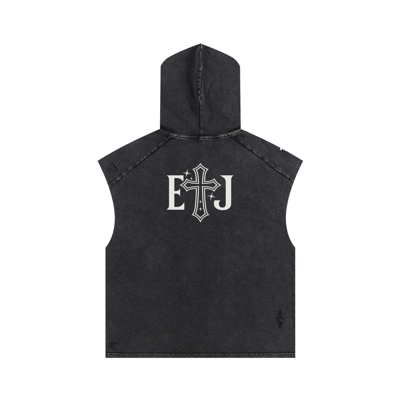 Snow Washed Boxy Hooded Tank Top
