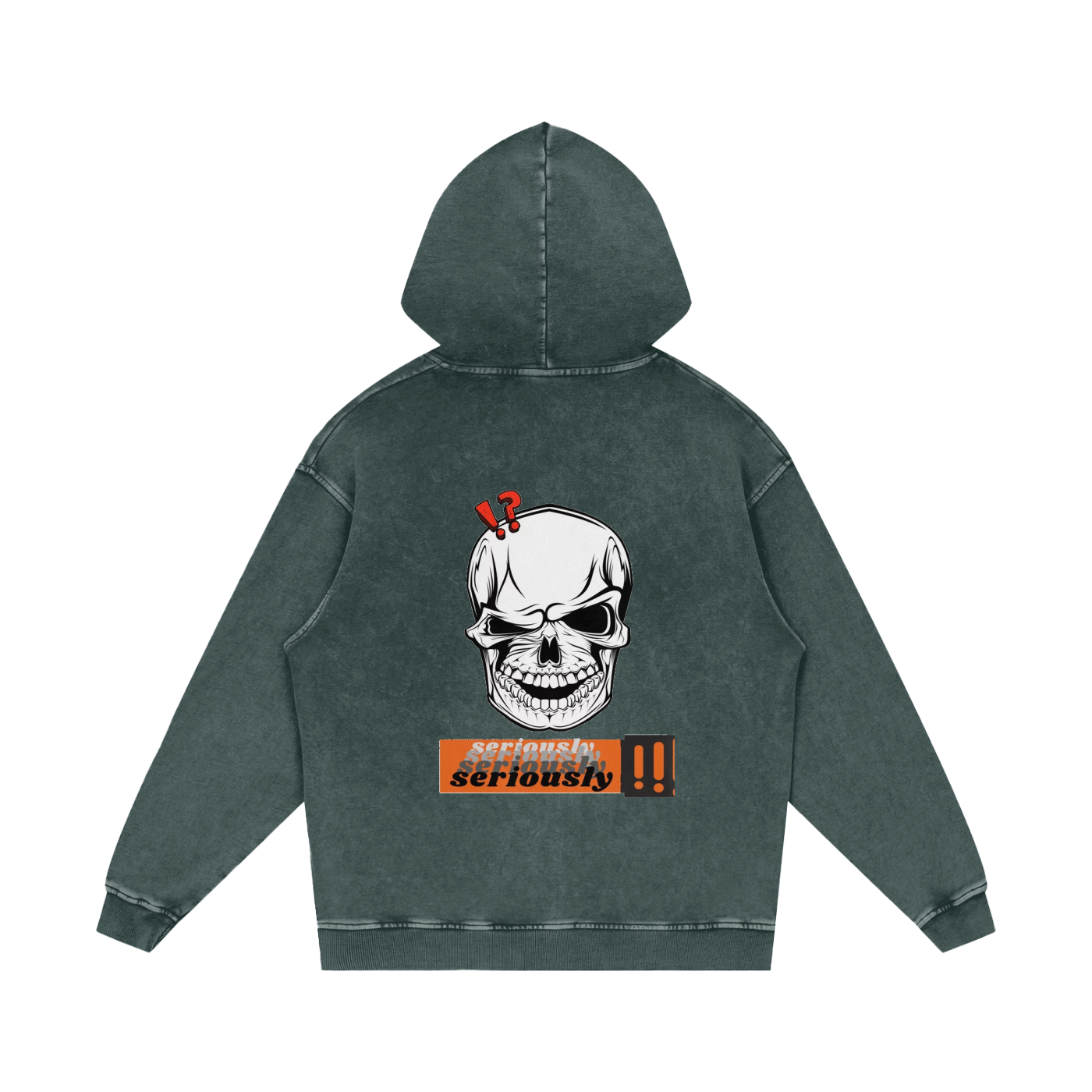 Snow Washed Loose Cotton Hoodie