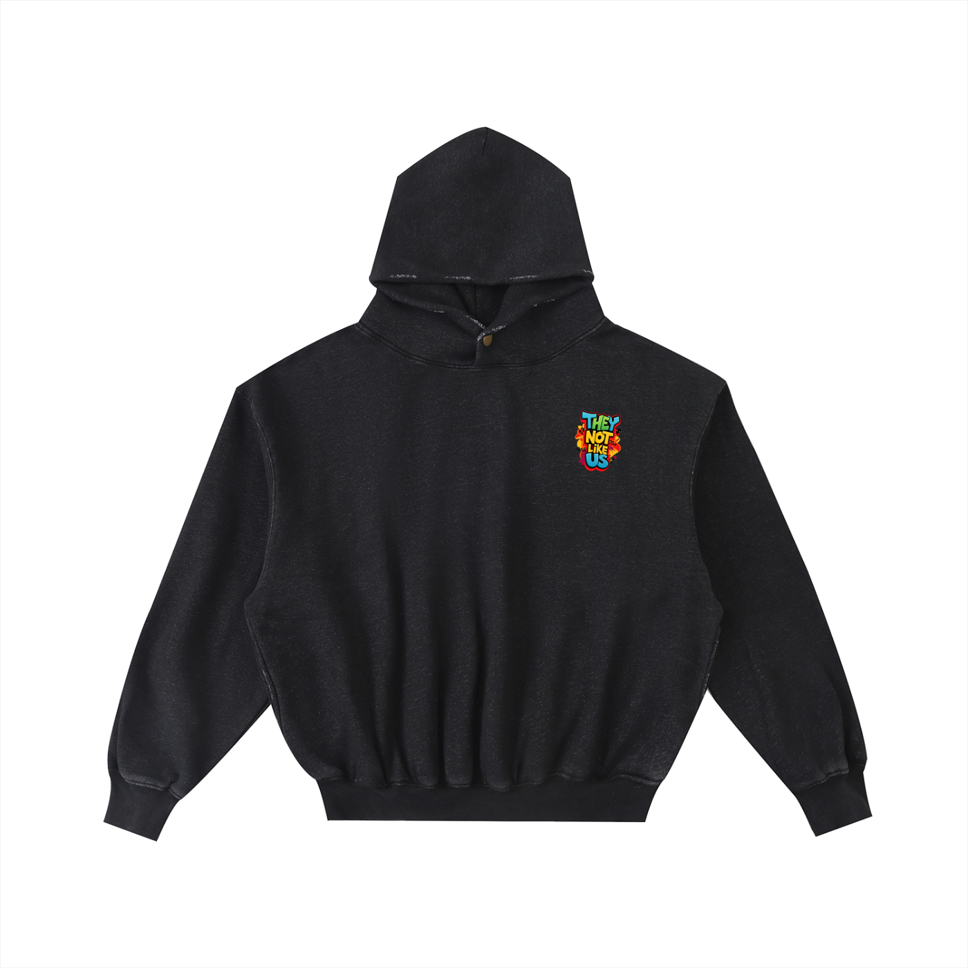Frayed Enzyme Washed Fleece Hoodie