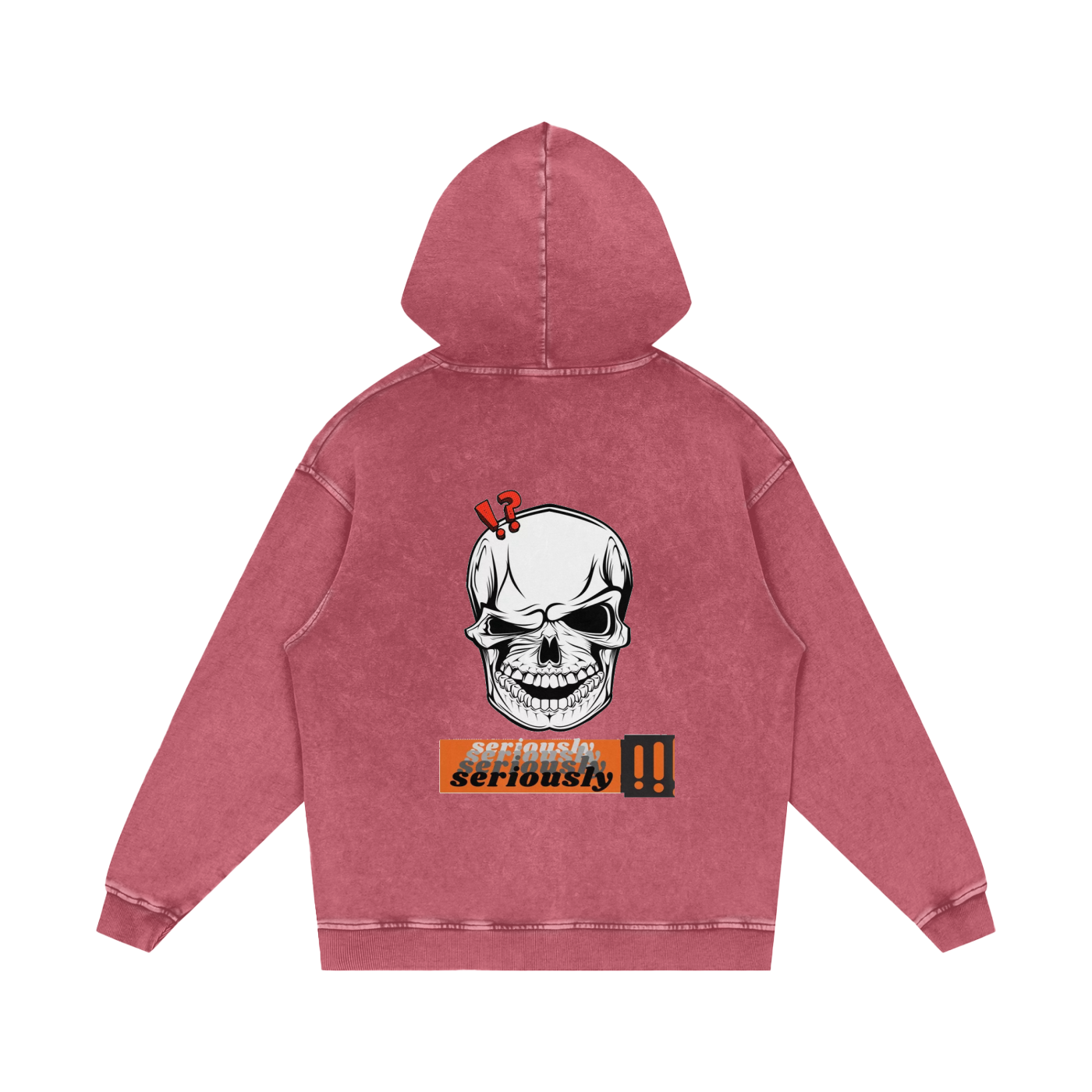 Snow Washed Loose Cotton Hoodie