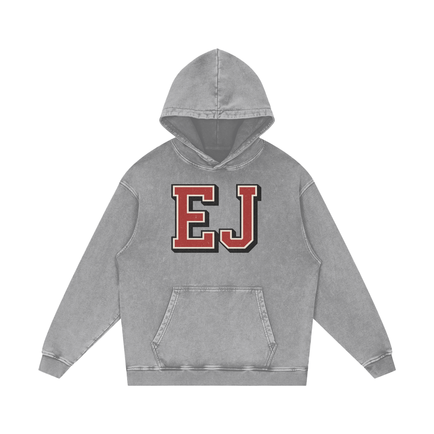 Snow Washed Loose Cotton Hoodie