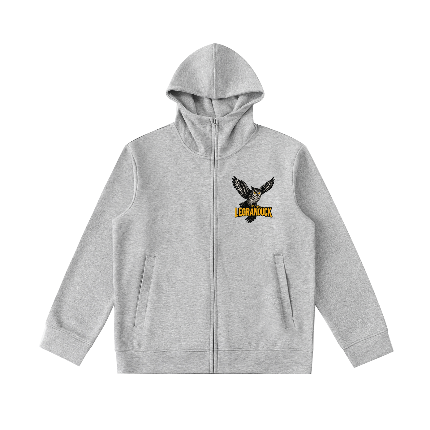 Essential Heavyweight High Neck Zip-Up Hoodie