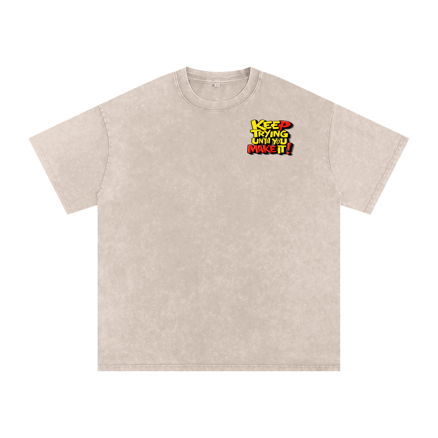 Snow Washed Oversized Cotton T-Shirt