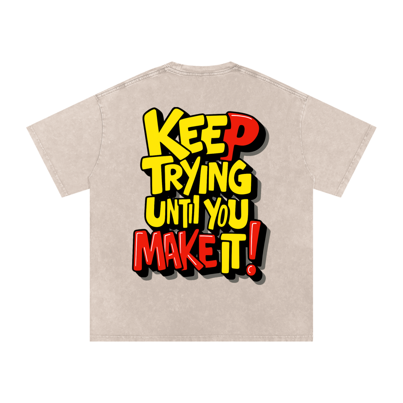 Snow Washed Oversized Cotton T-Shirt