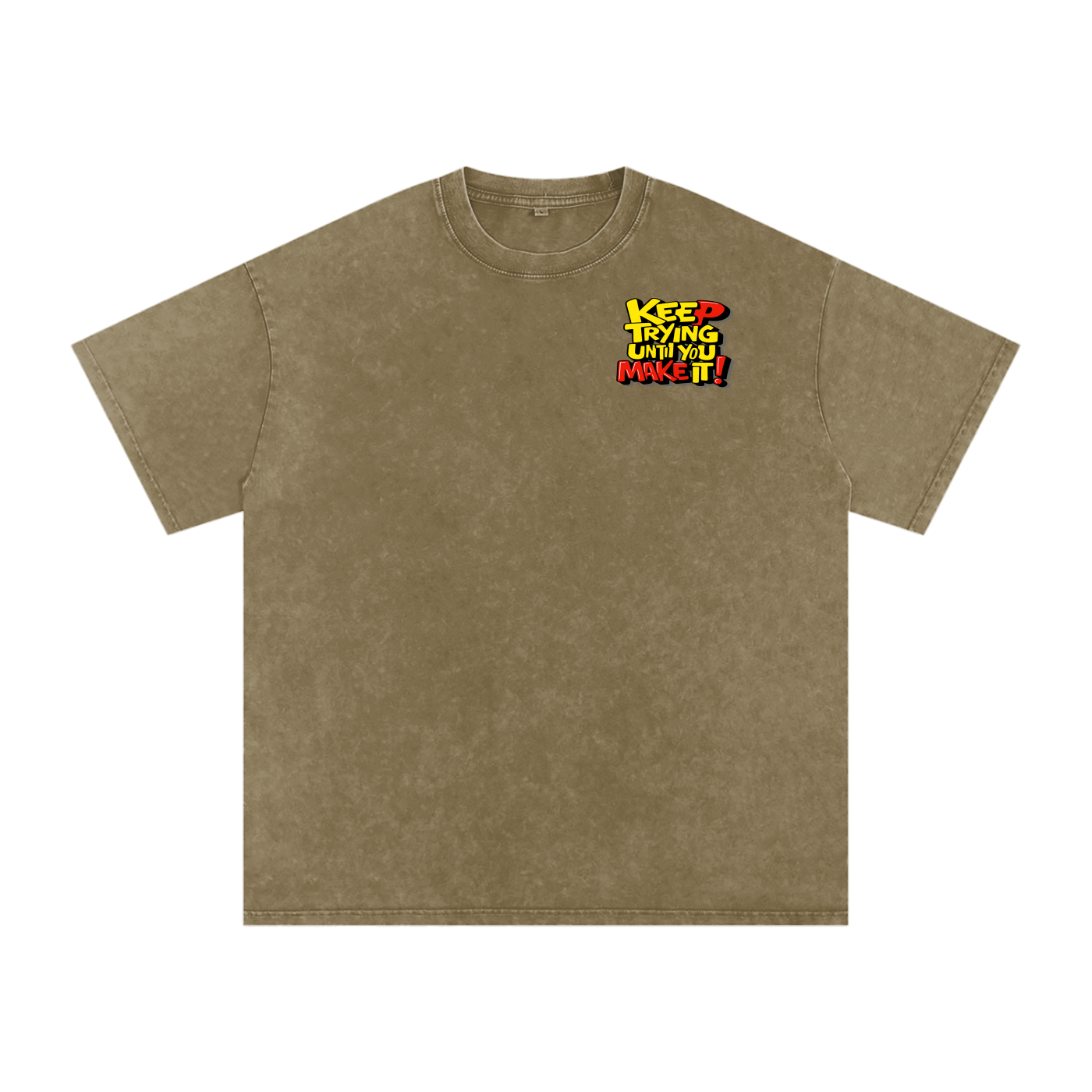 Snow Washed Oversized Cotton T-Shirt