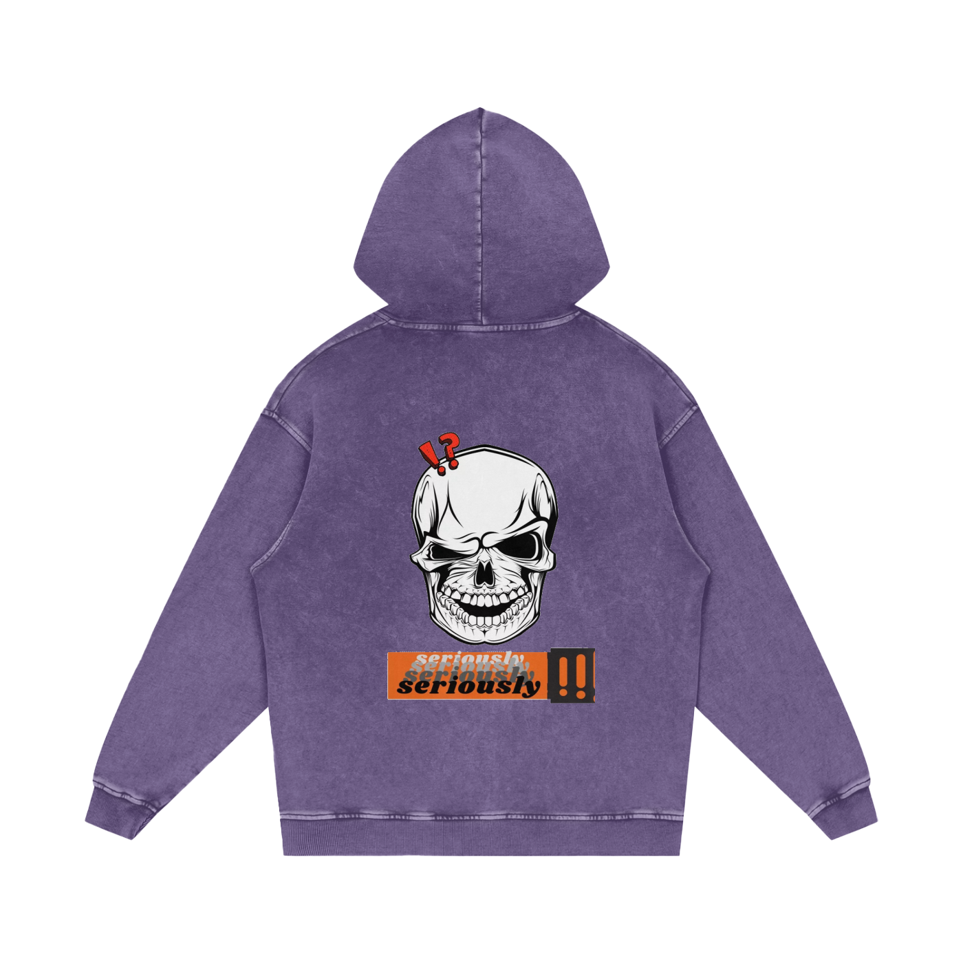 Snow Washed Loose Cotton Hoodie