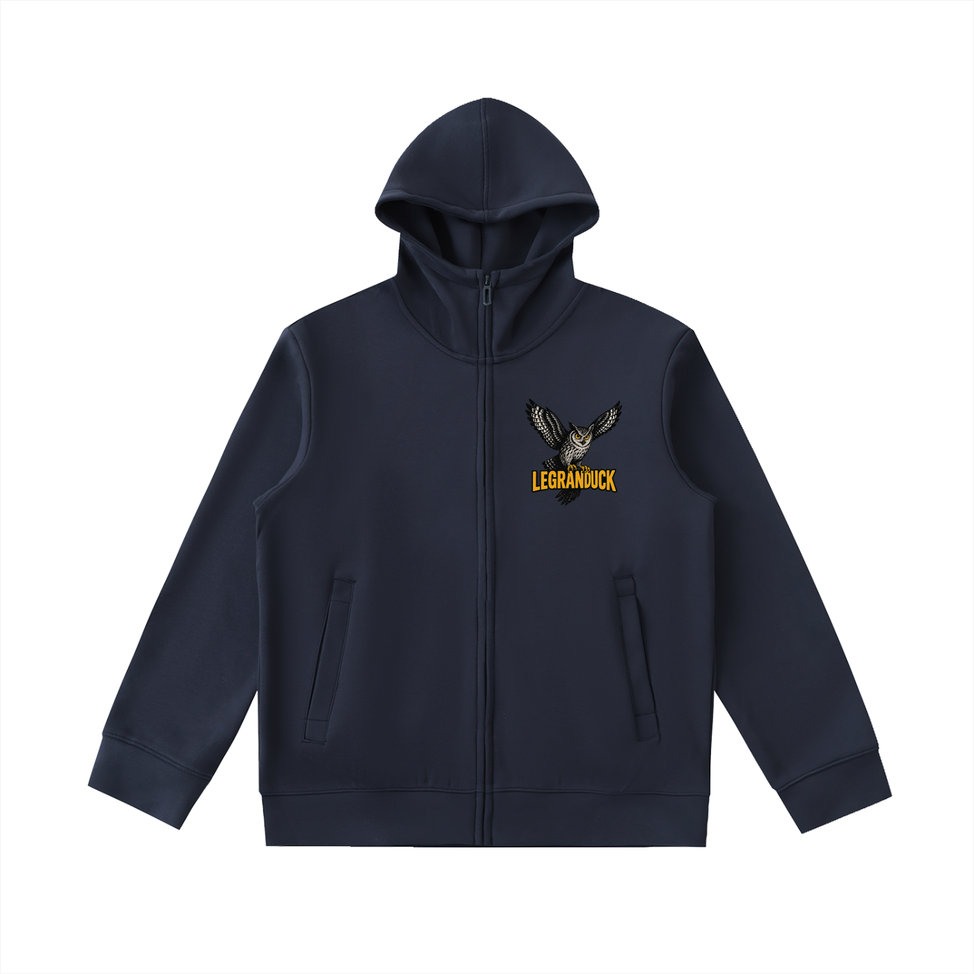 Essential Heavyweight High Neck Zip-Up Hoodie