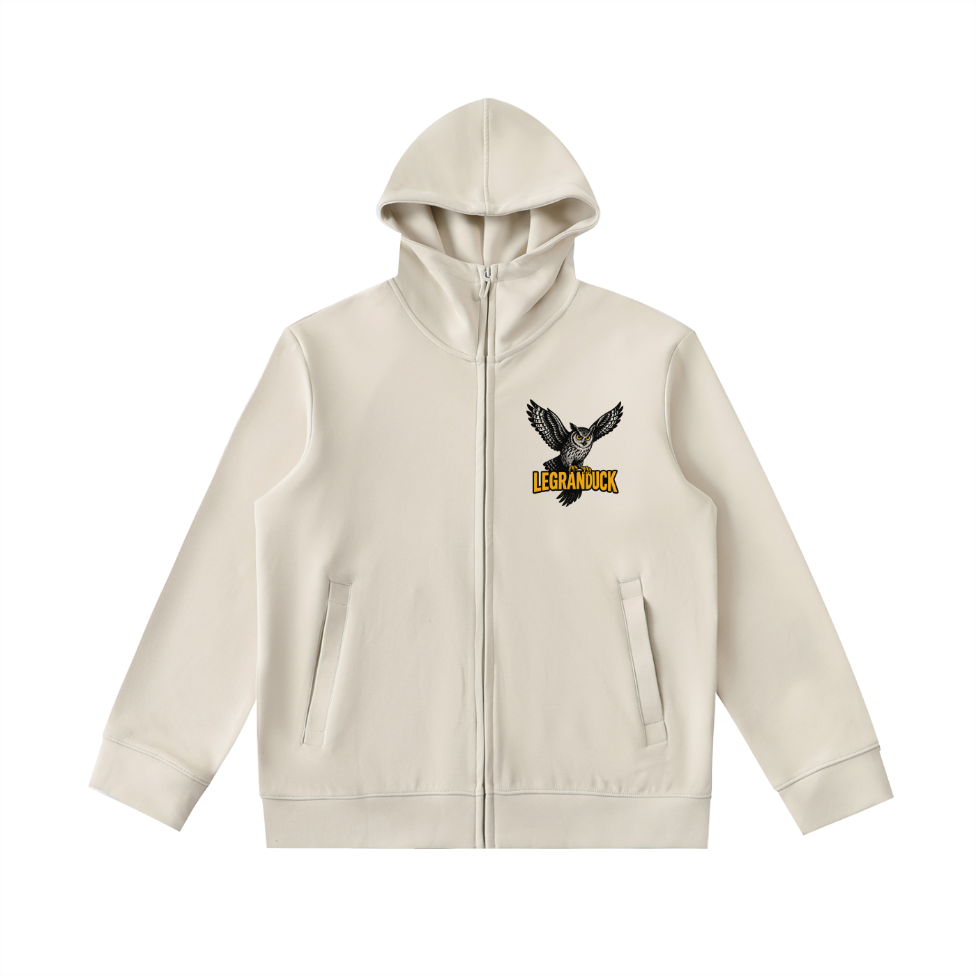 Essential Heavyweight High Neck Zip-Up Hoodie