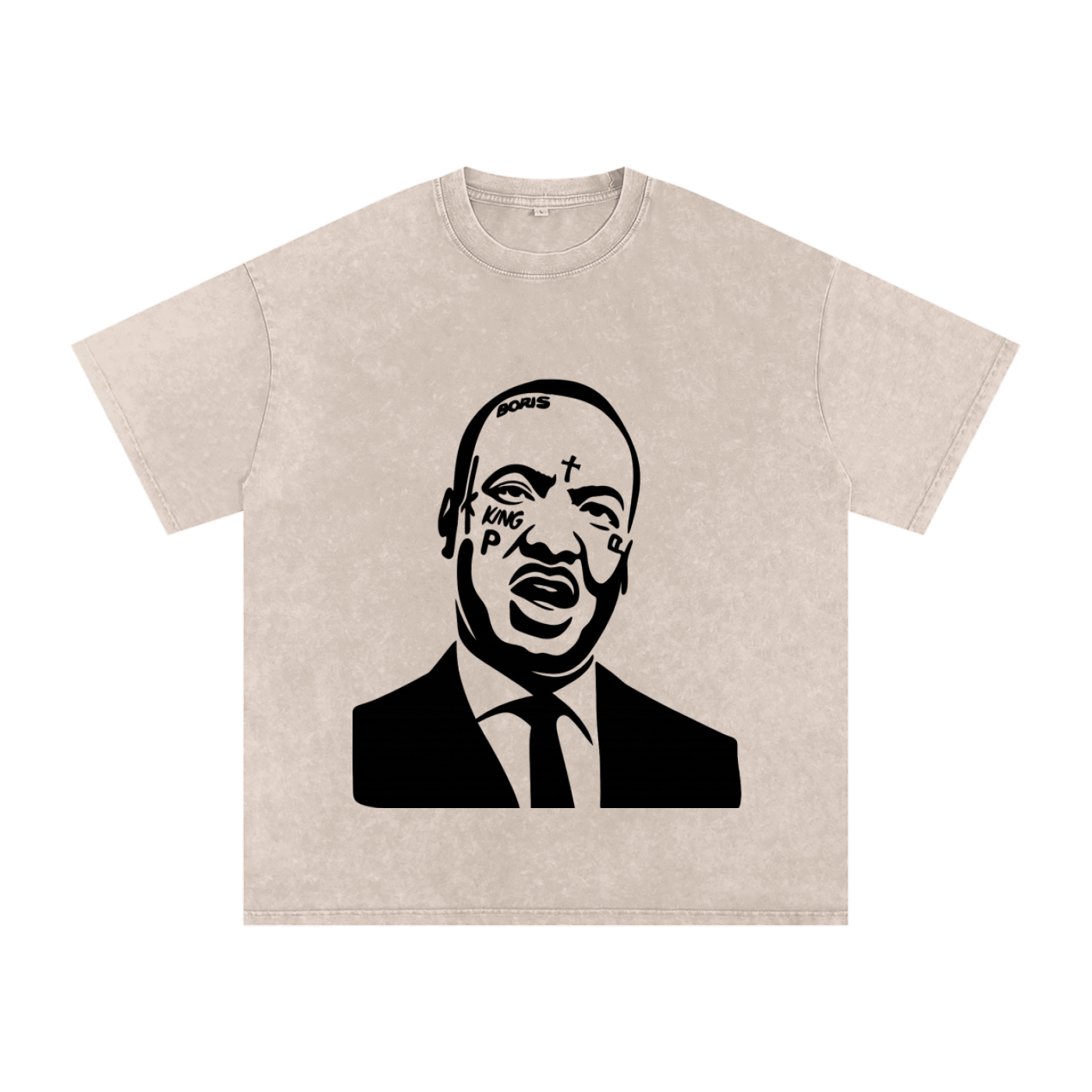 Snow Washed Oversized Cotton T-Shirt