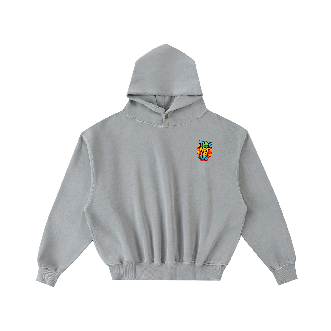 Frayed Enzyme Washed Fleece Hoodie