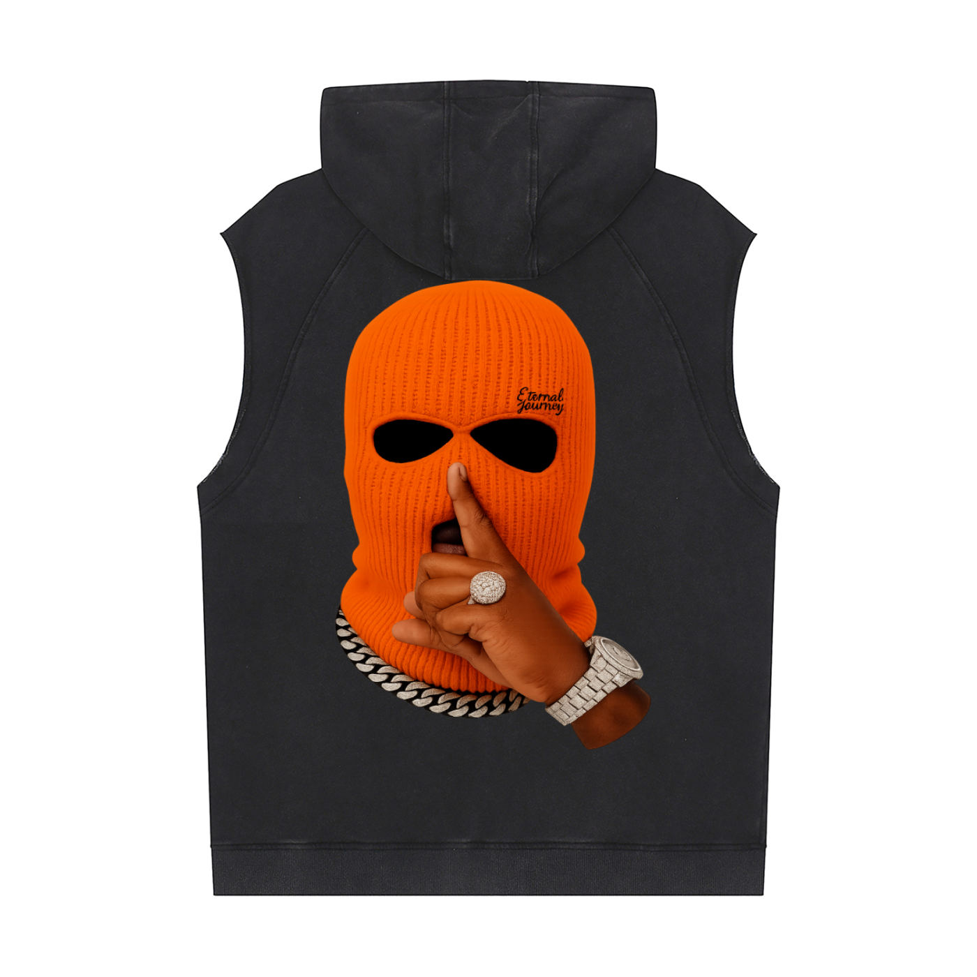 Snow Washed Sleeveless Hoodie