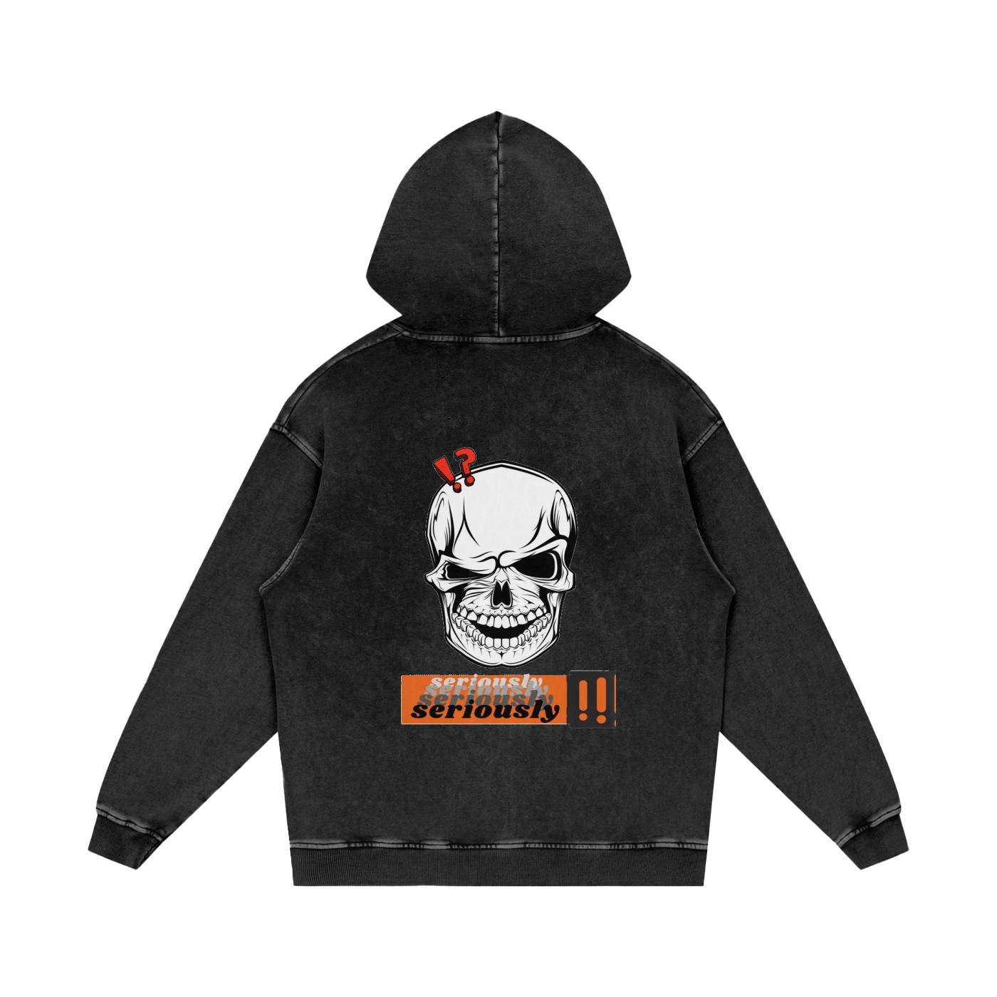 Snow Washed Loose Cotton Hoodie