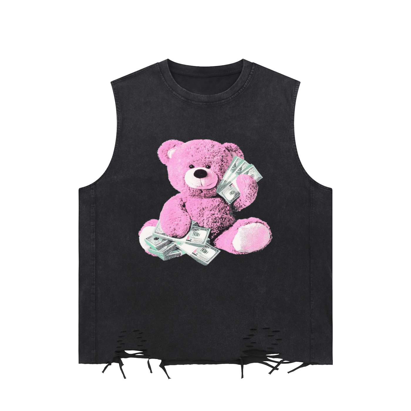 Snow Washed Raw-Hem Tank Top