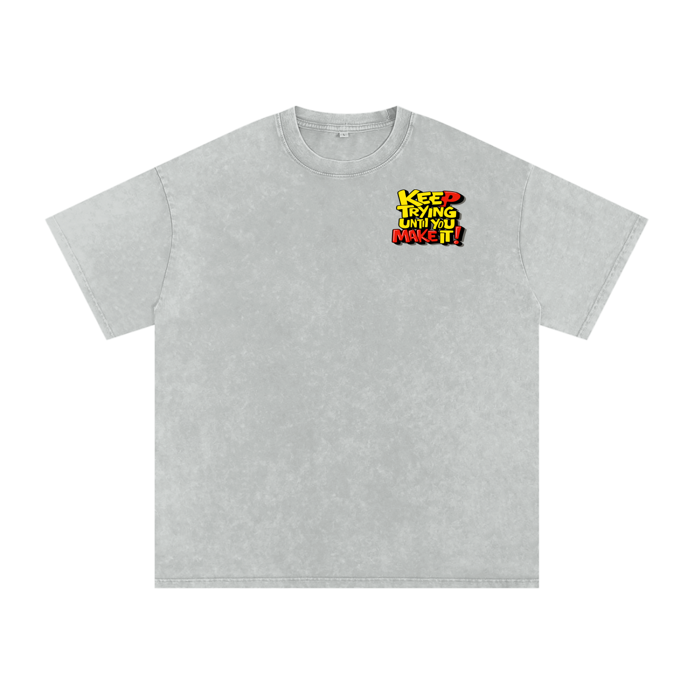 Snow Washed Oversized Cotton T-Shirt