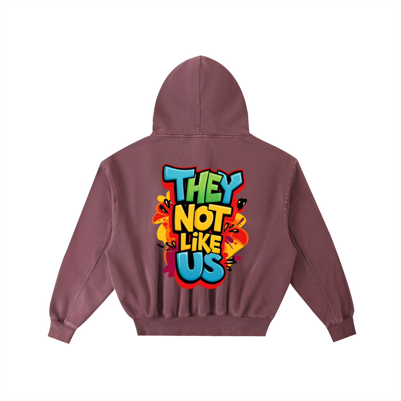 Frayed Enzyme Washed Fleece Hoodie