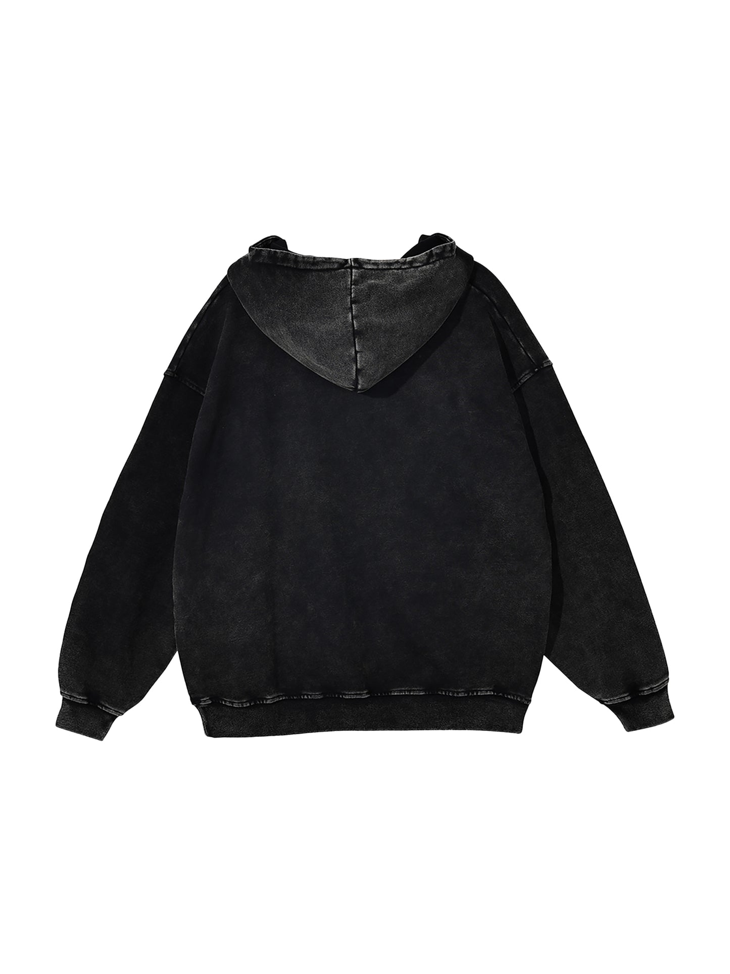 Snow Washed Loose Cotton Hoodie
