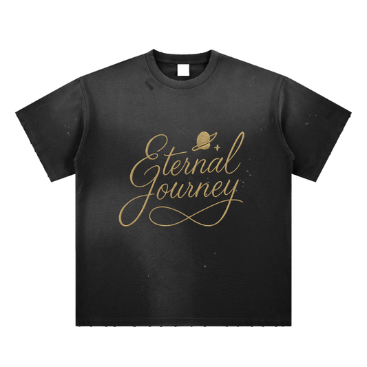 Hand-Frayed Sunfade Paint Splatter T-Shirt