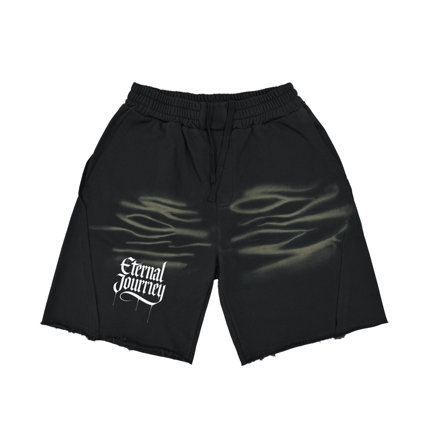 Vintage Washed Tiger Stripes Short Pants