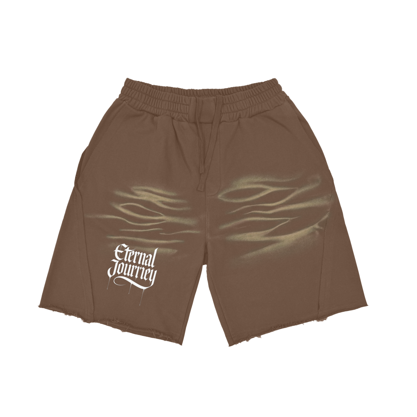 Vintage Washed Tiger Stripes Short Pants