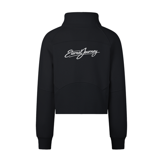 Cropped Half-Zip Sweatshirt