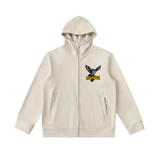 Essential Heavyweight High Neck  Zip-Up Hoodie