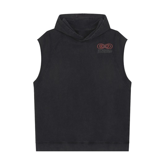 Snow Washed Sleeveless Hoodie