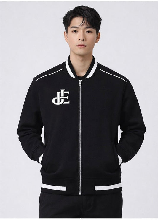 Contrast Piping Zip Bomber Jacket