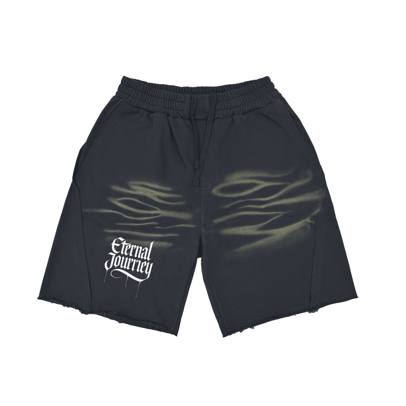 Vintage Washed Tiger Stripes Short Pants