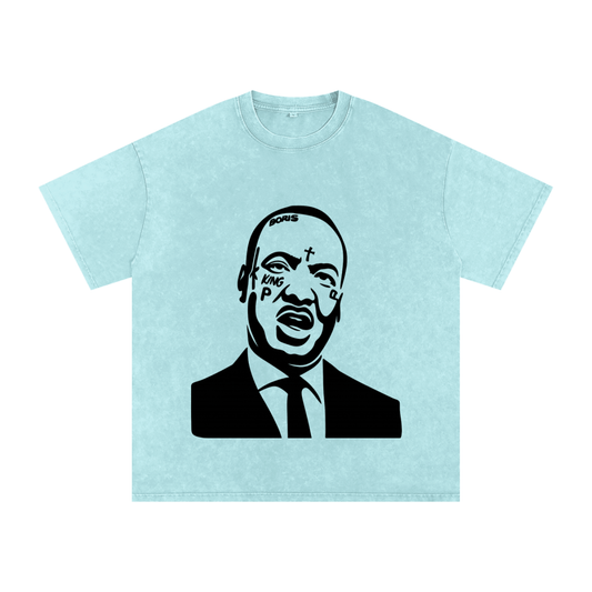 Snow Washed Oversized Cotton T-Shirt
