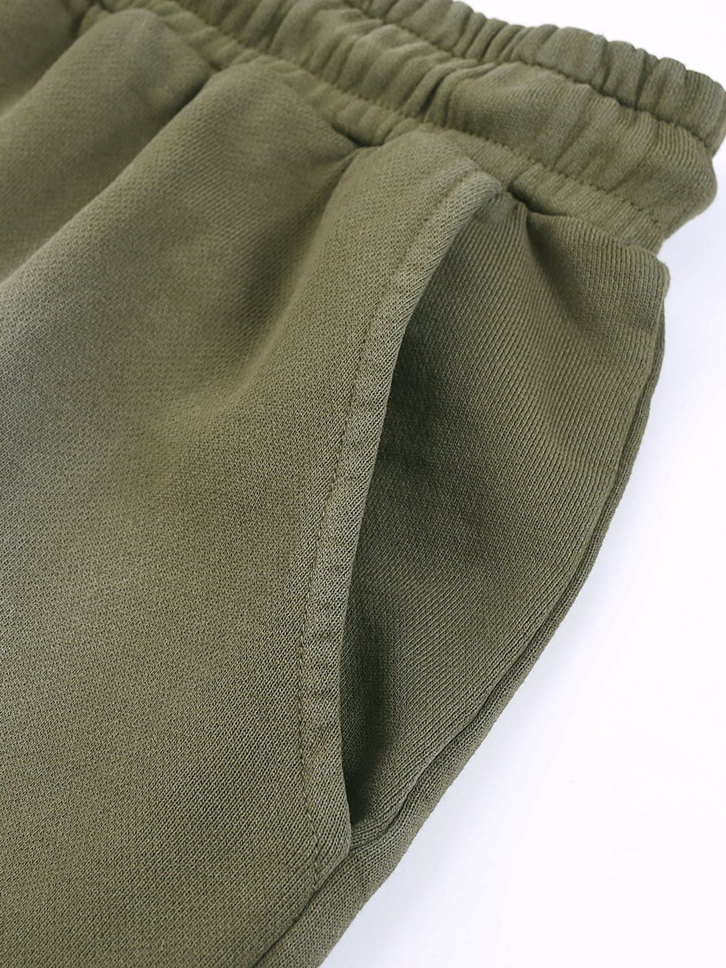 Rectangle Patch Monkey Washed Shorts