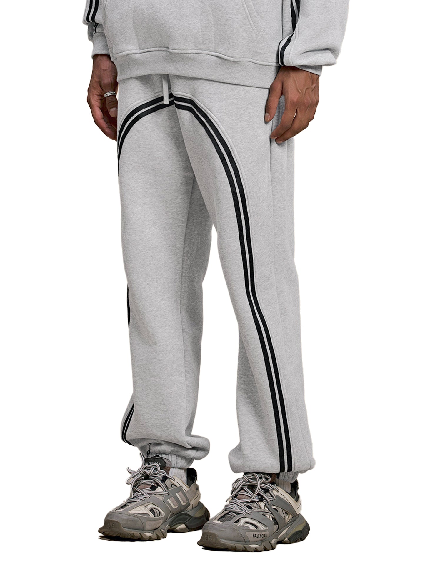 Sun Fade Contrast Tape Fleece Jogged Sweatpants