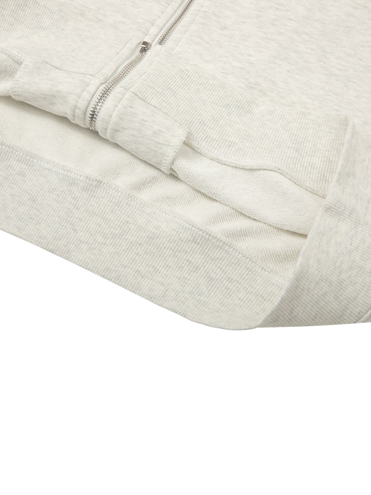 Essential Cropped Zip-Up Hoodie